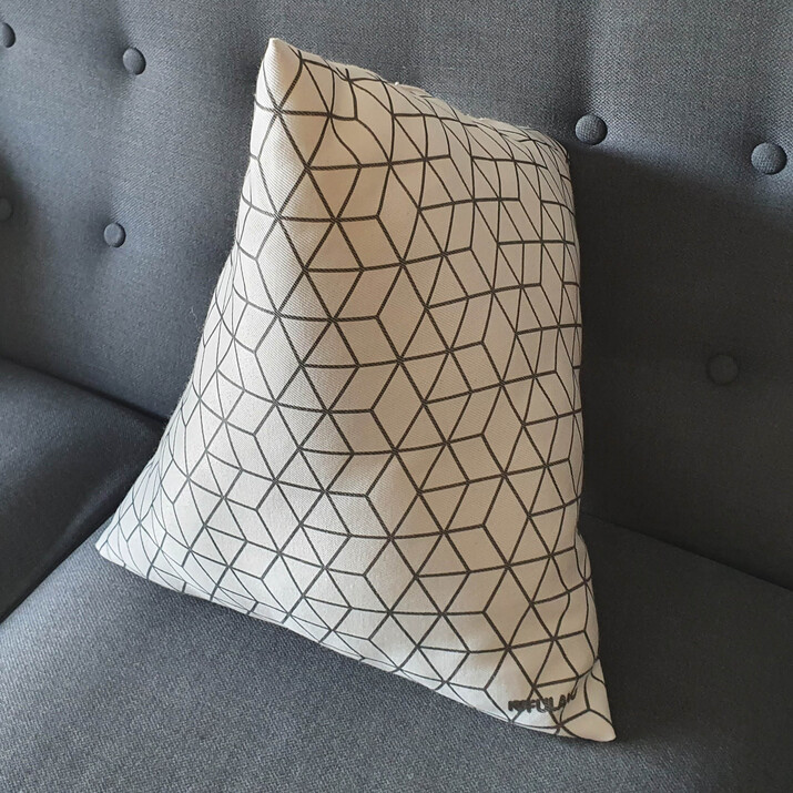 ALMOHADON FIACOSO - SUPER COMODO!!! - GEOMETRICO GRIS